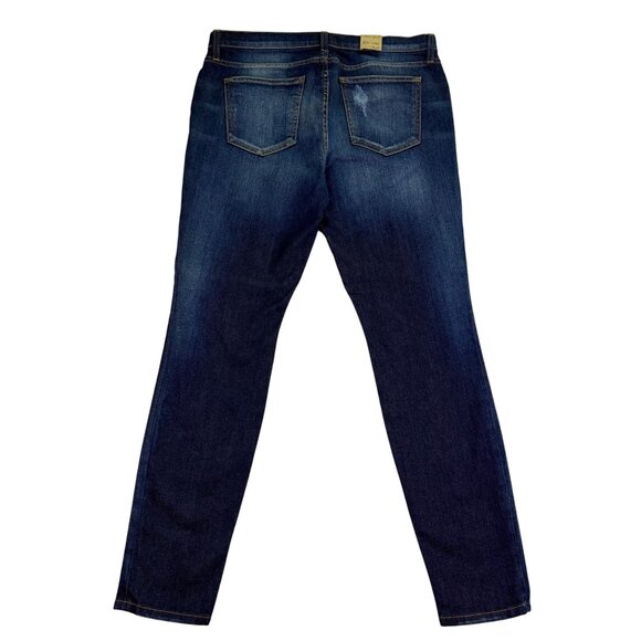 Current/Elliott Womens Blue Cotton Blend Ankle Skinny Distressed Jeans Size 32 - Picture 2 of 13